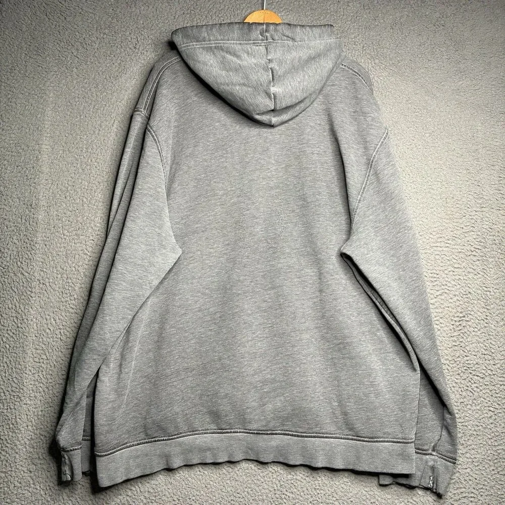 Vintage Nike Faded Center Swoosh Hoodie Silver Tag 2XL Sweatshirt Burnout